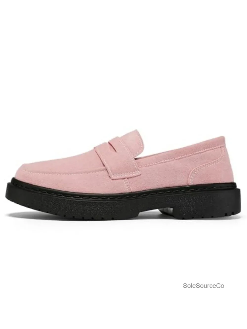 Women's Suede Penny Loafers Slip On Lightweight Comfortable Walking Flat Shoes